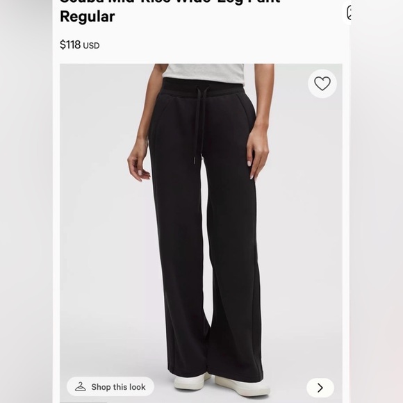 lululemon athletica Pants - Lululemon Athletica Black Wide-Leg Pants